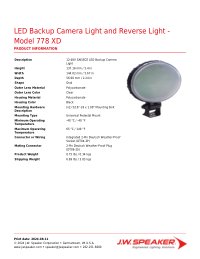 Product Spec Sheet